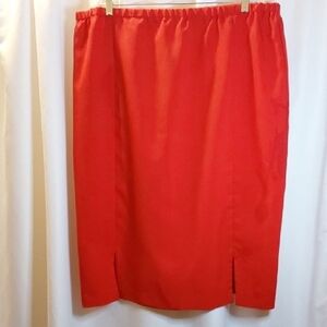 Elegant Red Pencil Skirt